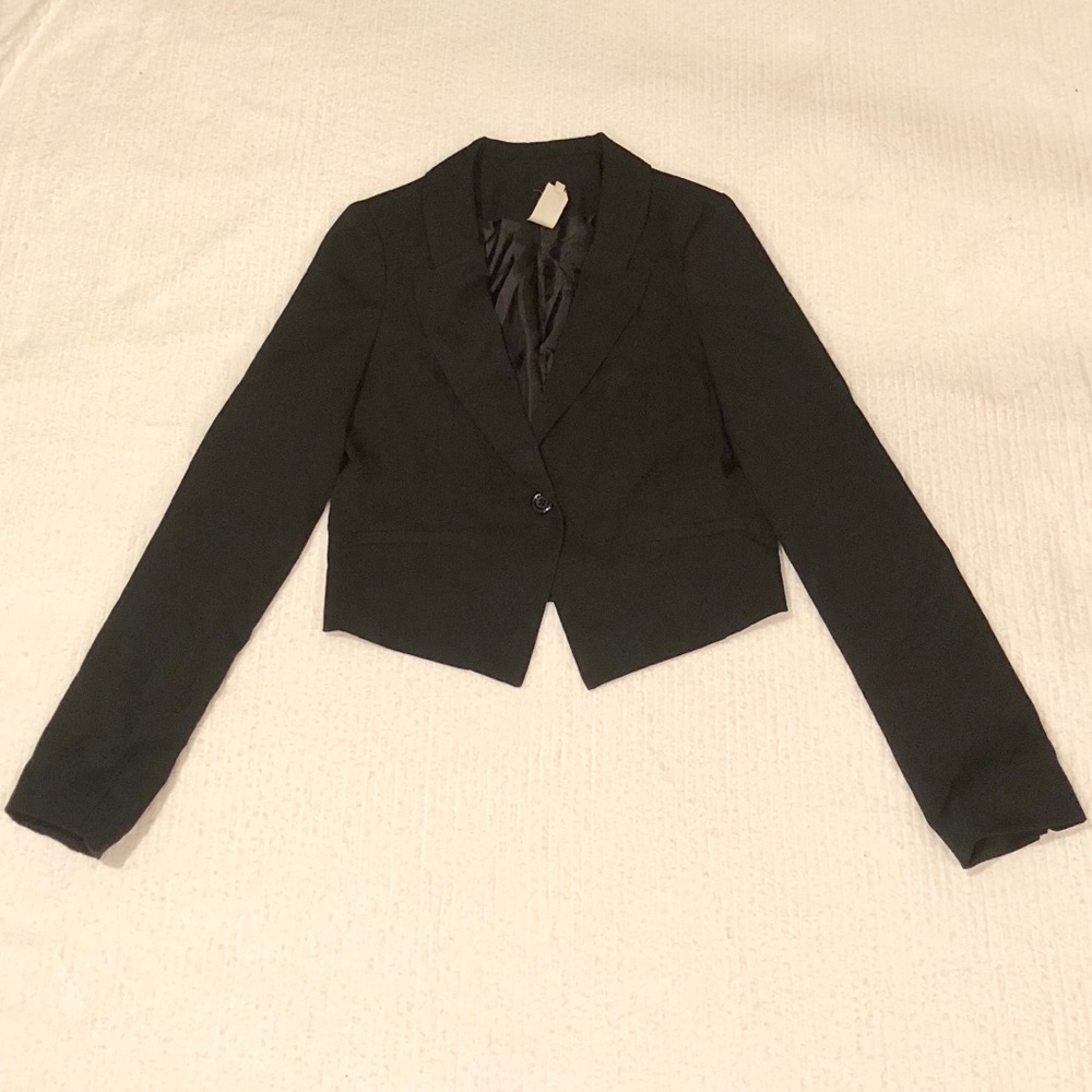 Needle & Thread | Black Cropped Blazer